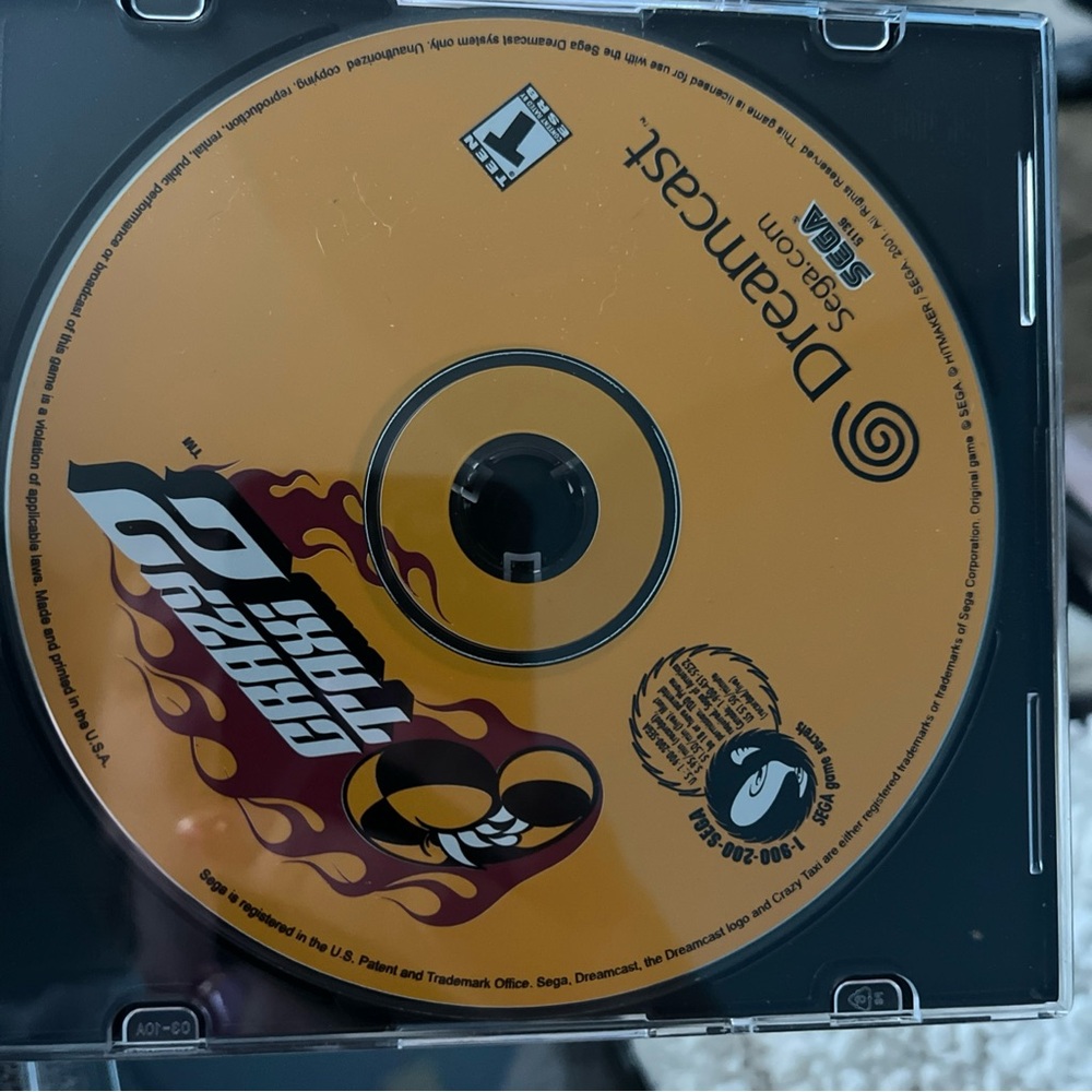 Sega Dreamcast Jet Grind Radio (Yellow) Video Game Disc